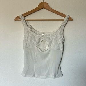 White Lace Tank Top